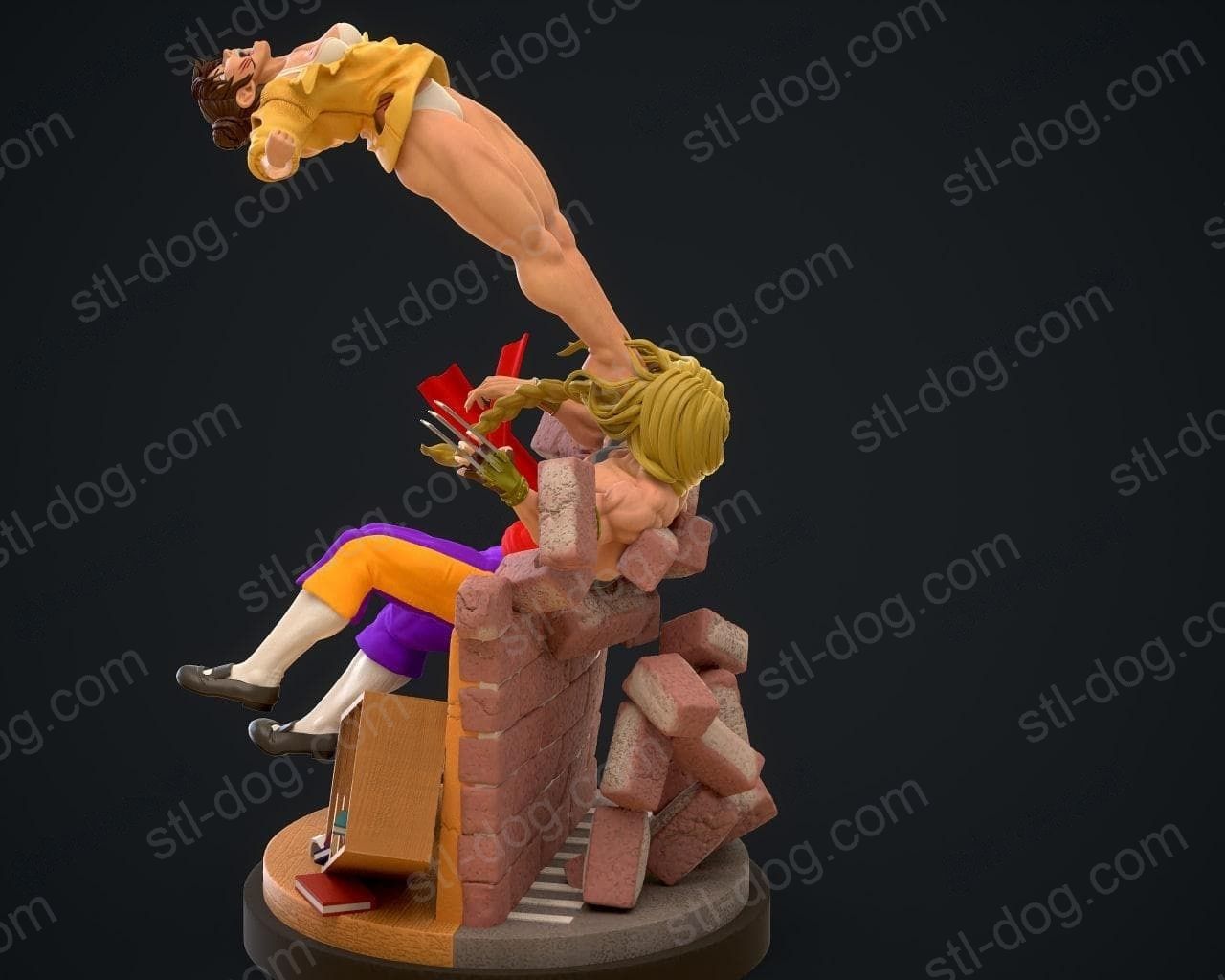 街头霸王 春丽VS维加(Chun Li vs Vega) 3D打印图纸